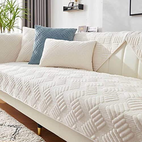 MTHGH Samt Sofabezug 1 2 3 4 Sitzer Couchbezug L Form Ecksofa Sofa/Couch überwurfdecke, Samt Couch Überwürfe Sofahusse Sofaüberwürfe rutschfest Sofa Abdeckung,B-110x210cm