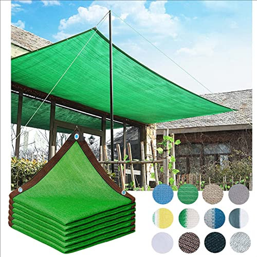 BAtlam 12-poliges 95% Sonnenschutz-Sonnensegel mit Ösen, Schattentuch-Gewächshaus für Garten, Pergola, Terrassenpflanzen, Hühnerstall, Außenbereich,Grün,3x8m
