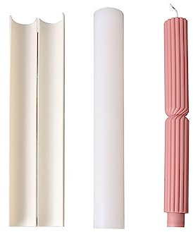 Boowan Nicole Silikonform für Stabkerzen – Erstellen Sie elegante und langlebige Kerzenständer – flexible und einfach zu bedienende Form für selbstgemachte Kerzen – verschönern Sie Ihre Heimdekoration