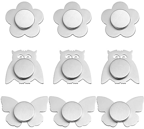 BESTonZON 9 Paare Halter Tischtuch-anhänger-Clip Tischdeckengewicht Tischdeckenbeschwerer Magnet Tischdeckenklammern Untere Vorhanggewichte Rostfreier Stahl Magnetische Anziehungskraft