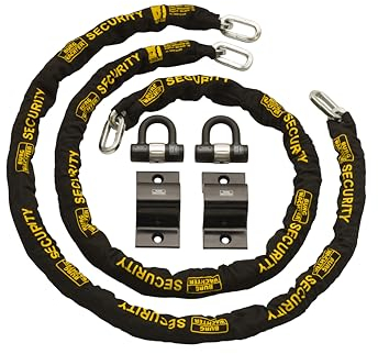 Burg-Wachter 2M Sold Secure Gold Kettenschloss und Erdanker, 12 mm, gleichschließend, Schwarz, Doppelpack