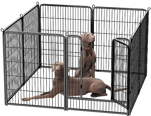 HOMIDEC Dog Pen 100cm High,8 Panel Puppy Pen with Door for Indoor/Outdoor