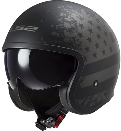 LS2 OF599 Spitfire II Black Flag Jethelm, schwarz matt/Titan, 2XL (63/64)