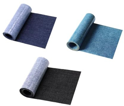 LIANRISES 3 Stück 8x51cm Jeans Flicken Zum Aufbügeln Flicken Zum Aufbügeln Aufbügelflicken Jeans Flicken Zum Aufbügeln Innen Bügelflicken Jeans Jeans Bügelflicken Innenseite