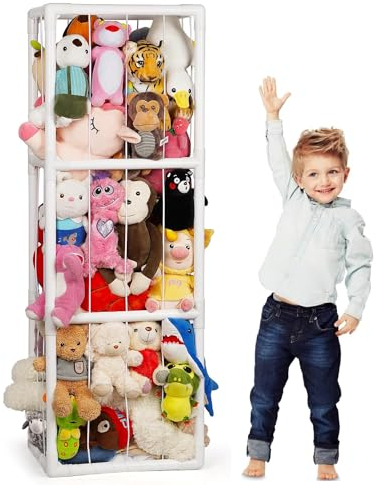 PVC Kuscheltier-Regal - Platzsparende Extra große Plüsch Plüschtier Lagerung Zoo Halter für das Kinderzimmer