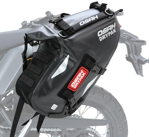 Greanthour Motorrad Satteltaschen wasserdicht, antivibrationsgeländertaugliche Packtaschen 24L, für die meisten Abenteuer- und Sportmotorradträger, 1 Paar