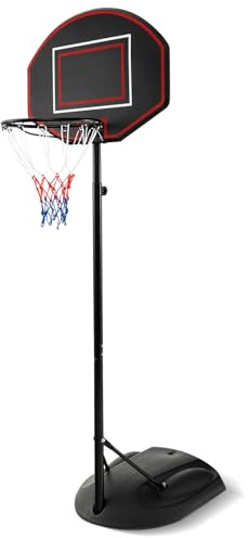 COSTWAY 9FT Basketball Hoop Net Set, 170-230cm Height Adjustable Basketball Stand with 32 Shatterproof Backboard and 2 Built-in Wheels, Portable Basketball Goal System for Indoor Outdoor