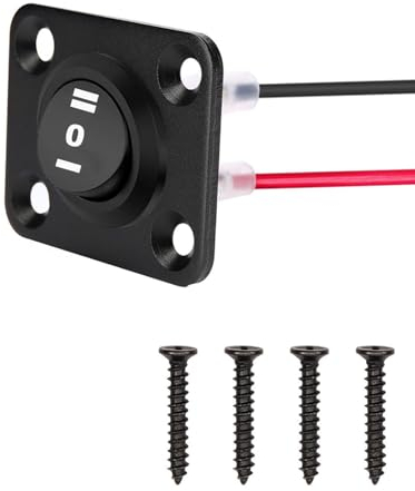 RUNCCI-YUN Kippschalter Rund, 12-24V Runde Schalter, EIN-Aus-EIN Wippschalter, 1 Gang Wippschalter Panel, Für Auto Boot, Haushaltsgeräten, Motorrädern, Schiffen Usw, Ac 6A/ 250V, 10A/125V