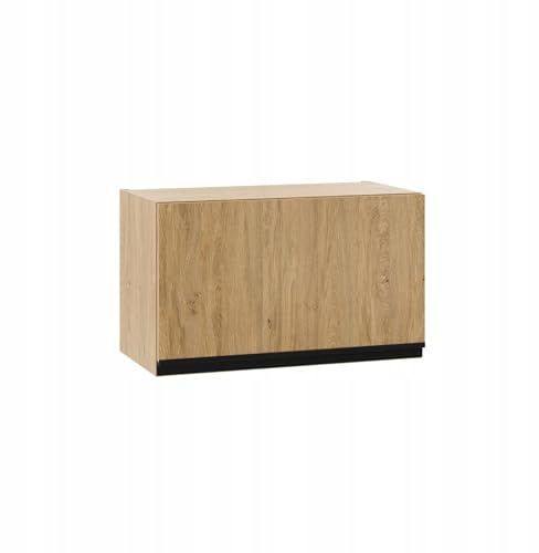 Laclar Küchenschrank Hängeschrank 60x30x36 cm mit Gasdruckdämpfer - Oberschrank aus Laminatplatte - TAL Serie - ideal für Dunstabzugshaube - einfacher Selbstaufbau - Steineiche