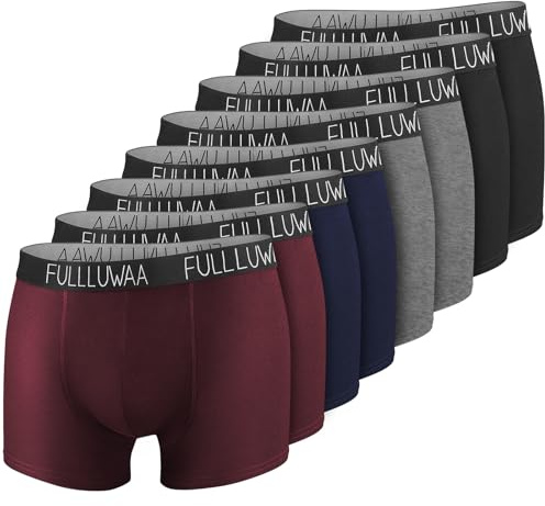 Fullluwaa Herrens Boxer Shorts 8-pack Briefs Bomull Herr Retro Shorts Boxer Underkläder S, M, L, XL, XXL, XXXL