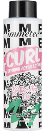 immetee Curl Cream per Capelli Ricci - Riempito di Biotina, Keratina, Vitamina E & Olio di Argan,Controllo Frizz, Rigenerazione Elasticità, Lucentezza Naturale & Durezza Duratura 250ml​/8.79oz