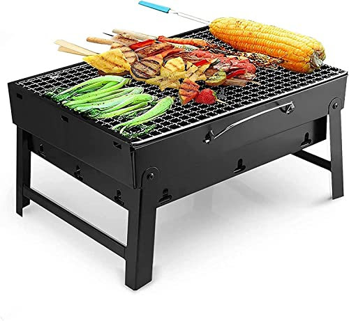 Parrilla de barbacoa para exteriores, parrilla de carbón, parrilla de barbacoa plegable portátil, mesa de barbacoa, ahumador de acero inoxidable para exteriores, barbacoa para picnic, jardín y terraza