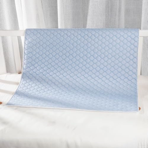 Hearda Empapadores Cama Adultos Lavables Reutilizables, Protector de Colchón Absorbentes Impermeable para Incontinencia, Niños, Adultos Mayores, Empapadores Inferiores (Azul Claro,85x135cm)