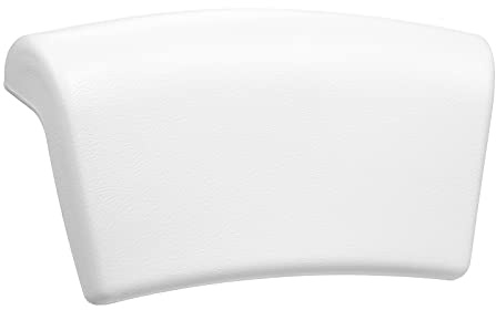 Matybobe Weiches Badewannenkissen, wasserdicht, Badewannenkissen, Kopfstütze, rutschfest, für Spa, Badezimmer, Weiß