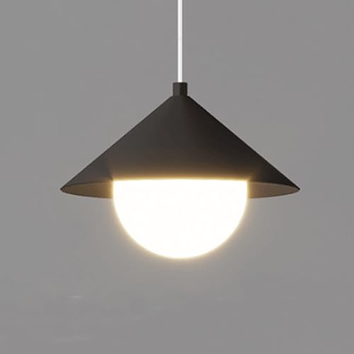 G9 Light Source Single-Head,Creative Iron Art,Acrylic Pendant Lamp Lampshade,Nordic Minimalist Style Hanging Light,Kitchen Dining Room Study Decorative Lighting Fixtures (Dark)