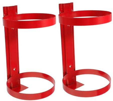 Alipis 2 Pièces Support Mural pour Extincteur Rouge Lot de Supports Muraux Robustes pour Montage Sécurisé pour Voiture Utv et Camion Fixation Stable et Pratique