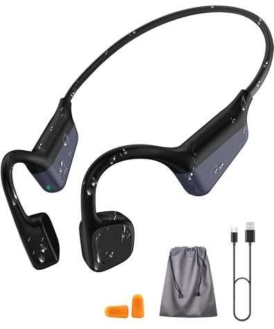 JL&MI Bone Conduction Open-Ear Headphones, Bluetooth 5.4 Wireless with Noise Cancelling Mic, 18H Playtime Waterproof, Lightweight Sport Headphones for Running Cycling Workouts Commuting (Black)