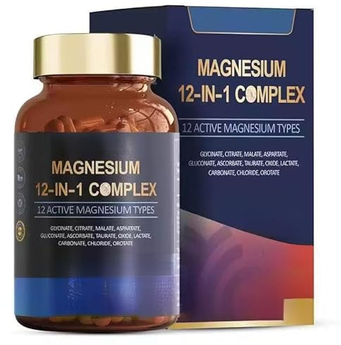 12-i-1 Magnesium Complex - Muskelavslappning, Hjärtstöd - Vegetariskt