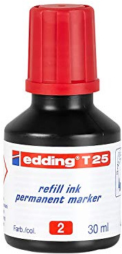 Nachfüll-Tusche edding T25 (Tropfdosierer) rot