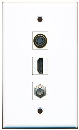 Riteav – 1 porte HDMI 1 cavo coassiale tv- F-Type 1 S-Video Wall Plate