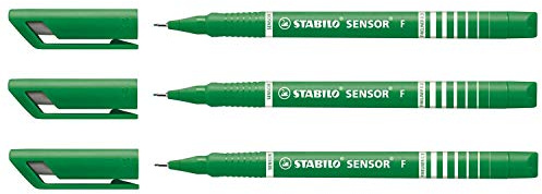 STABILO Fineliner sensor, Strichstärke: 0,3 mm, grün VE=3