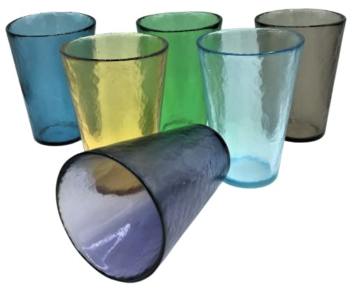 Yalos Happy Drink Happy Fruit Lot de 4 verres à eau Ø 92 x 105 mm Verre de Murano Made in Italy