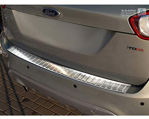 Avisa Edelstahl Heckstoßstangenschutz passgenau | kompatibel mit Ford Kuga 2008-2013 - Silber