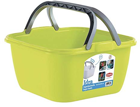 WEB world electronic business Bacinella Quadrata 13 Liter mit Stefanplast-Griffen - Farbe grün