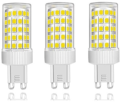 ZFQ G9 LED-Leuchtmittel, 10 W, Kaltweiß, 6000 K, entspricht 150 W Halogen, 86 LEDs, 1000 lm, 360° Abstrahlwinkel, super hell, AC 220 V-240 V, kein Flimmern, nicht dimmbar, 3 Stück