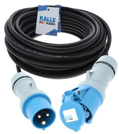 CEE-Verlängerungskabel 230V 32A H07RN-F 3G 4,0mm² 5 Meter von KALLE DAS KABEL
