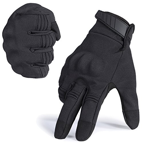 WTACTFUL Windproof Touch Screen Warmer Full Finger Gloves for Winter Cycling Motorcycle Motorbike Hunting Hiking Bike Work Driving Outdoor Camping Skiing Snowboarding Gear Black X-Large