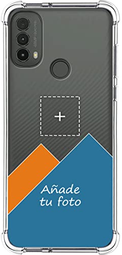 Tumundosmartphone Personaliza tu Funda Silicona AntiGolpes Transparente con tu Fotografía para Motorola Moto E40 Dibujo Personalizada