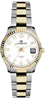 LORENZ Orologi da polso da donna, modello orologio, Ginevra, due toni, Round, Sapphire Glass. Marca:
