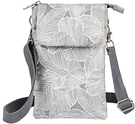 Coopay Coopayxby00003 Handytasche, Blattdruck-Grau