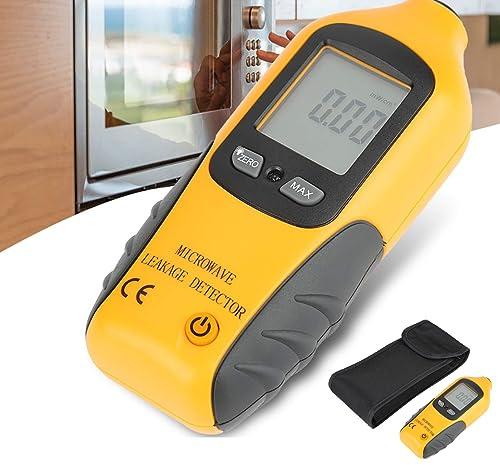 Professioneller Hochpräziser Mikrowellen Detektor, Digitales LCD-Display Mikrowellenstrahlung Messgerät Strahlungsmessgerät Tester Strahlungsmessgerät Tester mit Piepton, Blinklicht-Alarm