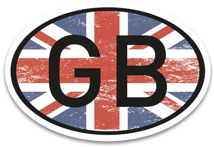 GB Magnet Country Number Plate Great Britain Flag Vintage – 17.5 x 11.5 cm DIN Standardised – Car, Truck, Motorhome, Moped, Motorcycle, Car – kfz721