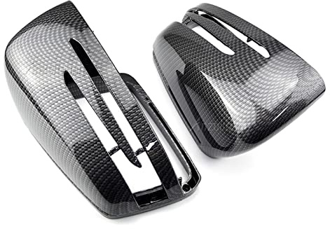 Autospiegelgehäuse 2X Für Mercedes Für Benz A W176 B W246 C W204 E W212 Für Cla W117 Gla X156 Glk X204 Für Cls Klasse W218 Echt Carbon Rückspiegelkappe Spiegelkappen (Farbe : Carbon fiber-A)