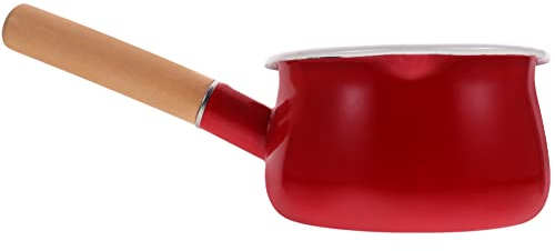 UPKOCH Small Enamel Milk Pot Non-Stick Kitchen Cooking Pot for Heating Milk Butter Small Sauces for Kitchen Use