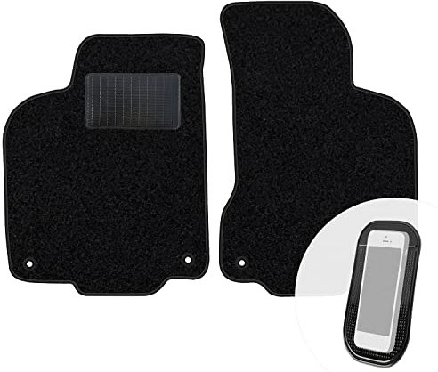moto-MOLTICO Vorne Fußmatten Auto Velours Autoteppiche Schwarz Automatten Set 2-teilig passend für VW Polo III FL 1999-2001