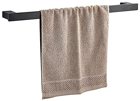 YHJZSM Kein Bohren Handtuchhalter Edelstahl Handtuchhalter Single Shot Geschirrtuchhalter Wandmontage Selbstklebend Für Küche-Schwarz (Schwarz)