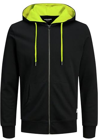 JACK & JONES Felpa con cappuccio da uomo tinta unita felpa con cappuccio, XXL