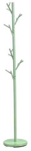 IDIMEX Porte-Manteaux ZENO Portant à vêtements sur Pied en Forme d'arbre avec 6 Crochets sur différentes hauteurs, en métal laqué Vert