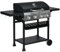 Outsunny Gasgrill 2,5 kW Grillwagen mit 4+1 Brenner, Thermometer, BBQ Grill mit Rollen, Seitenablage, Haken, Regal, Campinggrill für Garten, Balkon, Schwarz
