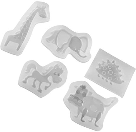 Anneome 5stücke Silikonform Für Tiere Mit Giraffe Elefant Igel Pferd Und Kuh Für Handarbeiten Wie Seife Epoxyharz Und Dekorationen Wiederverwendbar Und Einfach Zu Reinigen