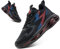 Hitmars Mens Running Shoes Trainers Sneakers Gym Sports Shoes Cushioned Wide Fashion Low Top Sneakers Mesh Black Red 9 UK