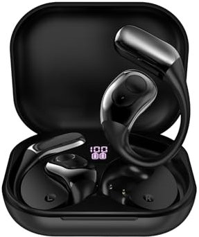 AI Übersetzer Kopfhörer, 144 Sprachen Echtzeit, Übersetzungskopfhörer via Bluetooth 5.4, AI Kopfhörer Übersetzer mit APP, Echtzeit Translation Earbuds Unterstützt Musik (Schwarz)