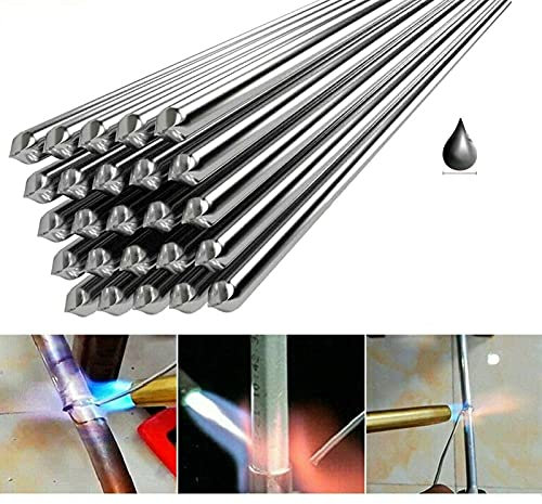 Viskosvetsade elektroder 50 st aluminiumsvetsstänger Fluxkärna Inget flussmedel krävs Svetsstång med låg smältpunkt(500 x 2.0mm)