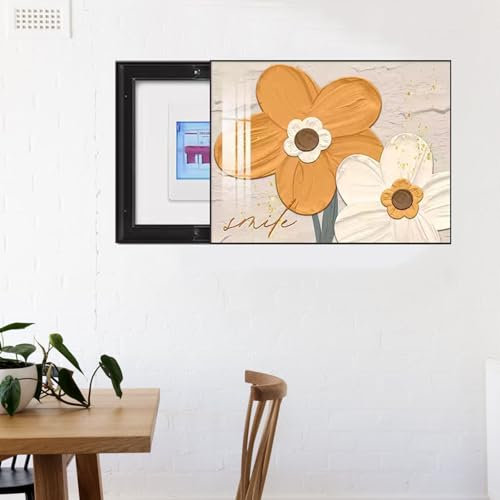 Indoor Electrical Meter Cover, Electric Box Covers for Wall, Indoor Waterproof Electrical Distribution Box Decorative Box, Hanging Pictures Decorative Lid, Restaurant Home Use (Color : Style