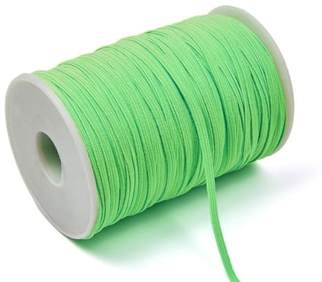 Banda elástica resistente a desgarros, bandas de goma planas, cinta elástica para coser para manualidades, goma de pantalones, puño gorro de ducha, ropa interior, verde, 3 mm x 90 m