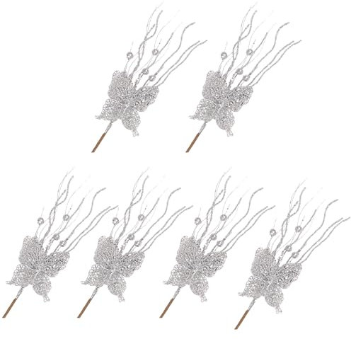 Wegiwuca 6pcs Künstliche Stechpalme Beeren Künstlicher Blumenzweig Künstliche Pflanzendekoration Für Weihnachten Thanksgiving Dekoration